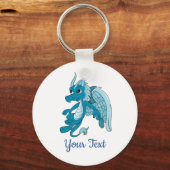 Blue Dragon Cartoon Sleutelhanger (Voorkant)