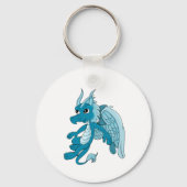 Blue Dragon Cartoon Sleutelhanger (Voorkant)