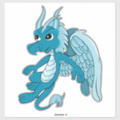 Blue Dragon Cartoon Sticker (Vel)