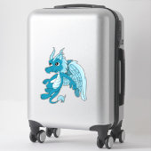 Blue Dragon Cartoon Sticker (Koffer)