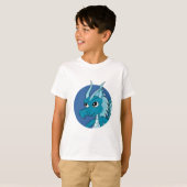 Blue dragon cartoon T-Shirt (Voorkant volledig)