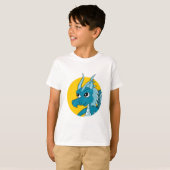 Blue dragon cartoon T-Shirt (Voorkant volledig)