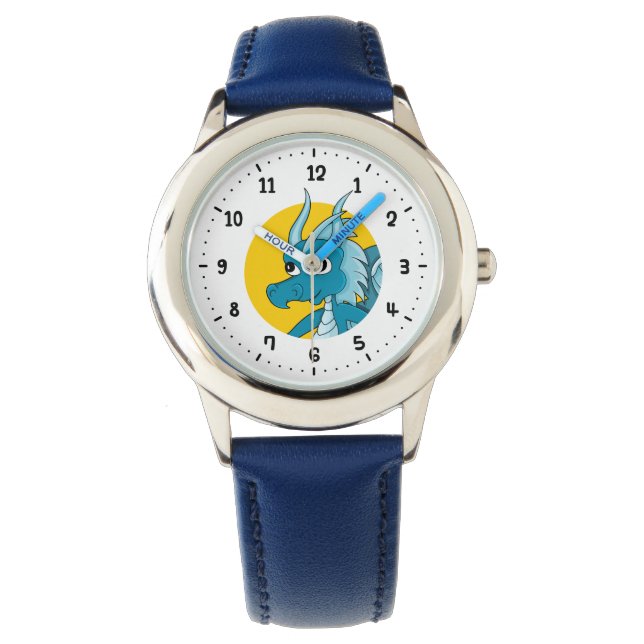 Blue dragon cartoon watch horloge (Voorkant)