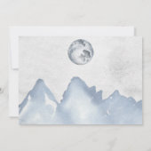 Blue Dragon Castle waterverf baby shower Kaart (Achterkant)