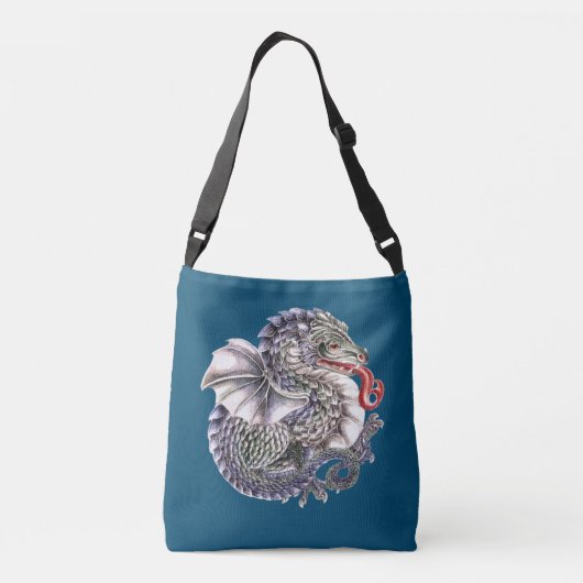 Blue Dragon Cross Body Bag Crossbody Tas (Achterkant)