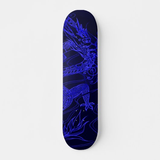 Blue Dragon Element Custom Pro Park Board Persoonlijk Skateboard (Voorkant)