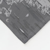 Blue Dragon en Moon Illustration Fleece Blanket (Hoek)