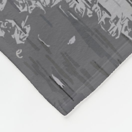 Blue Dragon en Moon Illustration Fleece Blanket (Hoek)