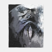 Blue Dragon en Moon Illustration Fleece Blanket Deken (Voorkant)