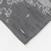 Blue Dragon en Moon Illustration Fleece Blanket Deken (Hoek)