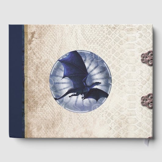 Blue Dragon Fantasy Wedding Gastenboek (Achterkant)