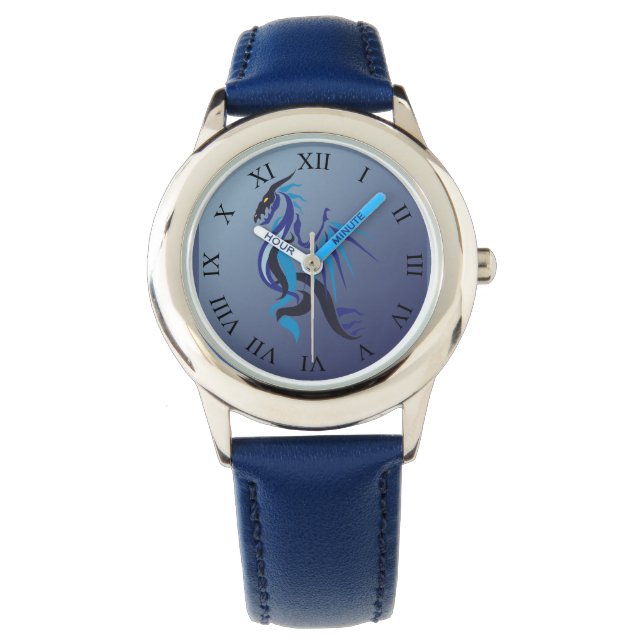 Blue Dragon Fire Horloge (Voorkant)