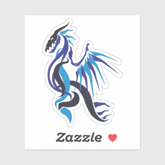 Blue Dragon Fire Sticker (Vel)