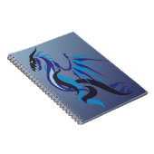 Blue Dragon Flame Notitieboek (Rechterzijde)