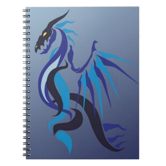 Blue Dragon Flame Notitieboek (Voorkant)