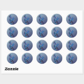 Blue Dragon Flame Ronde Sticker (Vel)
