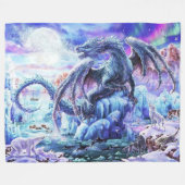 BLUE DRAGON FLEECE DEKEN (Voorkant (Horizontaal))