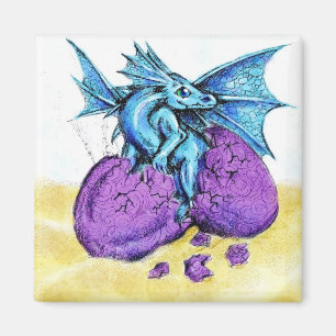 Blue Dragon Hatching Magneet