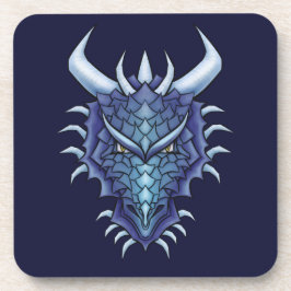 Blue Dragon Head Fantasy Bier Onderzetter