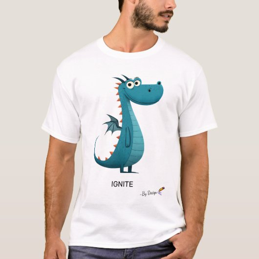 Blue Dragon | IGNITE - By Design | Original Fun T-shirt (Voorkant)