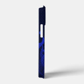 Blue Dragon in Chrome Carbon racing vlammen Case-Mate iPhone Case (Achterkant / Rechts)