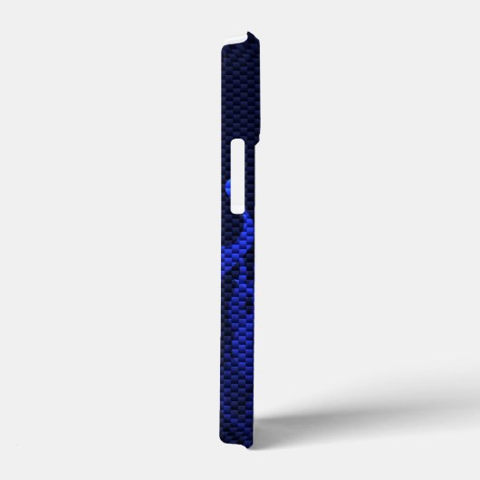 Blue Dragon in Chrome Carbon racing vlammen Case-Mate iPhone Case (Achterkant / Rechts)