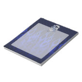 Blue Dragon in Chrome Carbon racing vlammen Notitieblok (Linkerzijde)