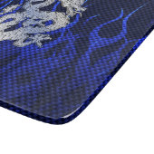 Blue Dragon in Chrome Carbon racing vlammen Snijplank (Hoek)