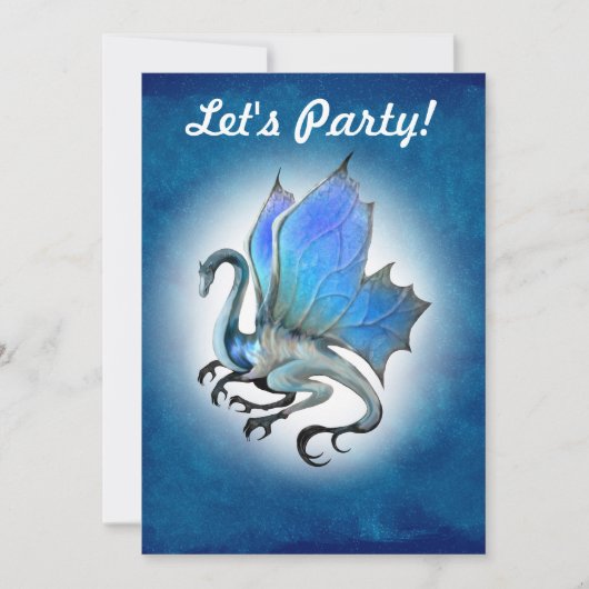 Blue Dragon Invitation Kaart (Voorkant)