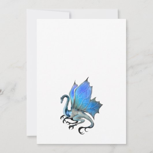 Blue Dragon Invitation Kaart (Achterkant)