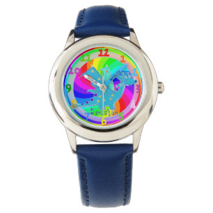 Blue Dragon Kinder horloge aangepaste jongensnaam 