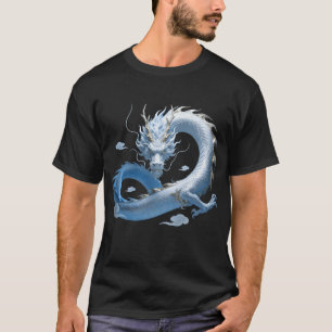 Blue Dragon Kunst   Mythische Fantasie Esthetiek   T-shirt