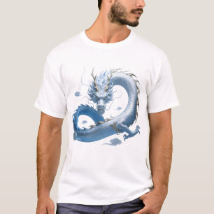 Blue Dragon Kunst   Mythische Fantasy Esthetiek    T-shirt