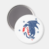 Blue Dragon Magnet (Voorkant / Achterkant)