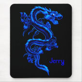 Blue Dragon Mousepad Muismat (Voorkant)