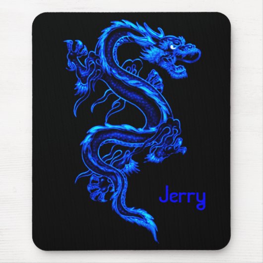 Blue Dragon Mousepad Muismat (Voorkant)