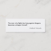 Blue dragon - Nietzsche quote Mini Visitekaartje (Achterkant)