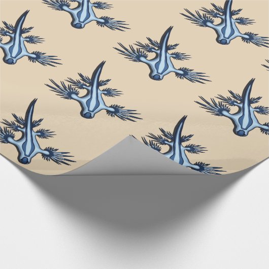 Blue Dragon Nudibranch Cadeaupapier (Hoek)