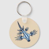 Blue Dragon Nudibranch Sleutelhanger (Voorkant)