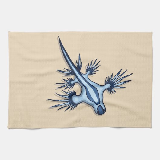 Blue Dragon Nudibranch Theedoek (Horizontaal)