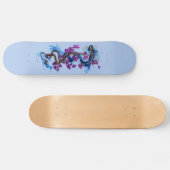 Blue Dragon Paars Blossom Persoonlijk Skateboard (Horizontaal)