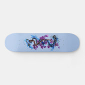 Blue Dragon Paars Blossom Persoonlijk Skateboard (Horizontaal)