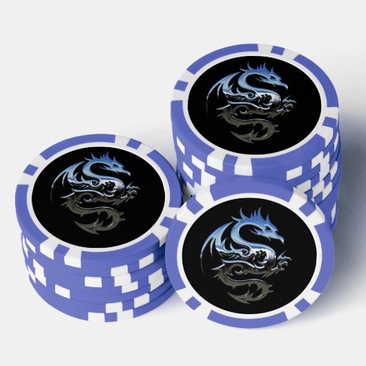 Blue Dragon Poker Chip (Opstapeling)
