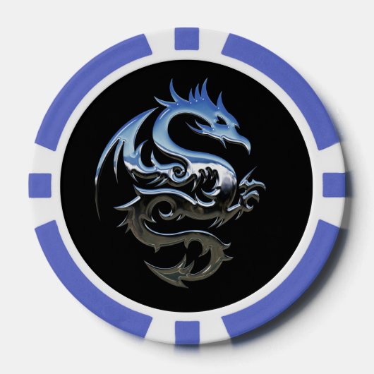 Blue Dragon Poker Chip (Voorkant)
