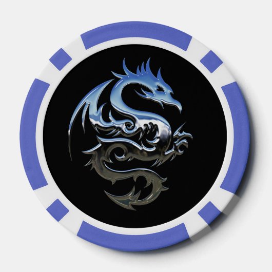 Blue Dragon Poker Chip (Achterkant)