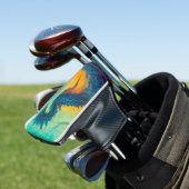 Blue Dragon Putter Hoesje, wit Golfheadcover (Insitu)