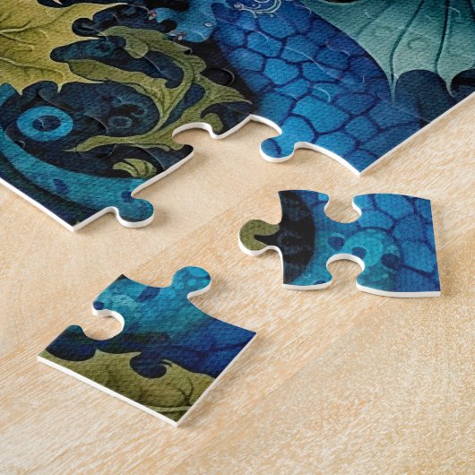 Blue Dragon Puzzle Legpuzzel (Zijkant)
