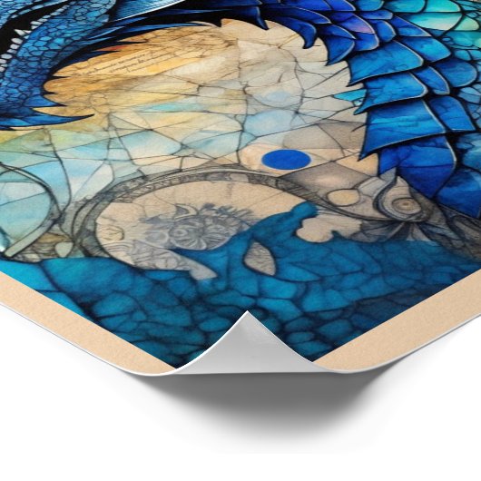 Blue Dragon Ready to Frame Art Print (Hoek)