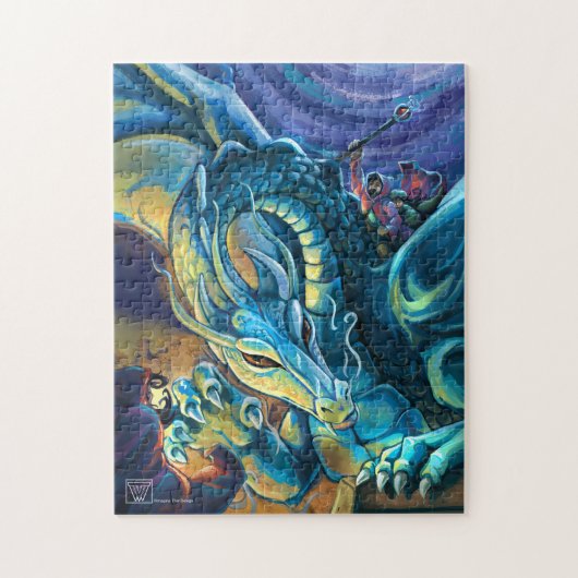 Blue Dragon Rider Legpuzzel (Verticaal)