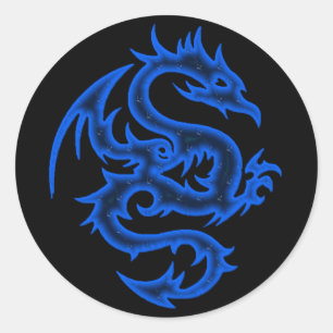 BLUE DRAGON RONDE STICKER